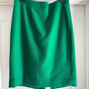 J. Crew Vibrant Green Pencil Skirt